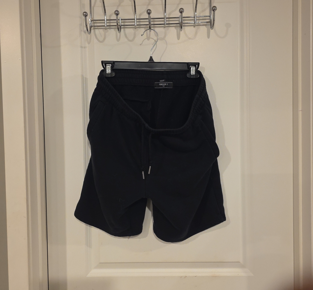 Forever 21 Black Athletic Drawstring Shorts